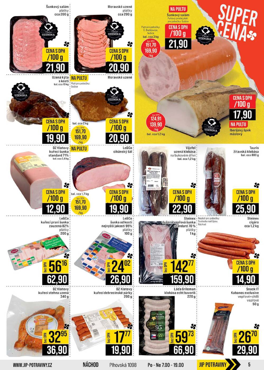 JIP Cash & Carry České Budějovice, Most, Náchod, Polička, Sušice a Svoboda nad Úpou od 24.6. do 30.6.2026