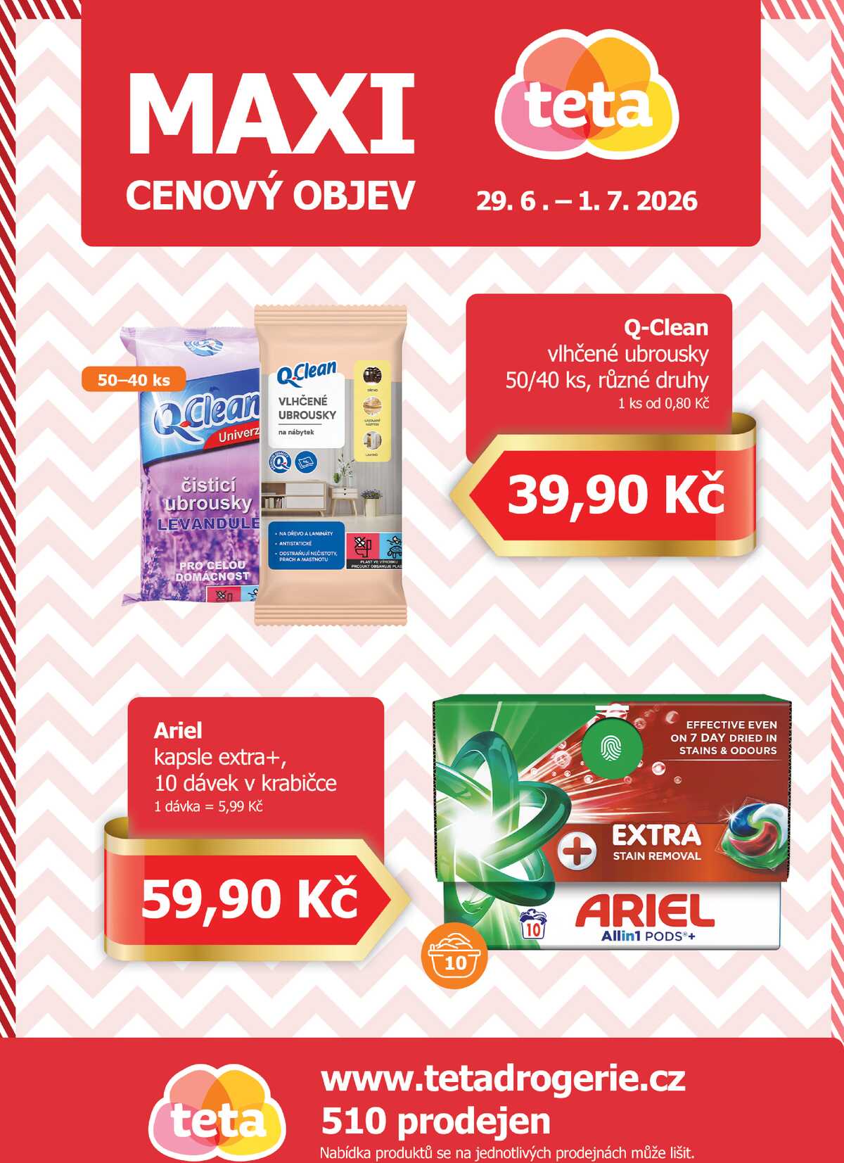 Teta drogerie Maxi cenový objev od 29.6. do 1.7.2026 strana 1