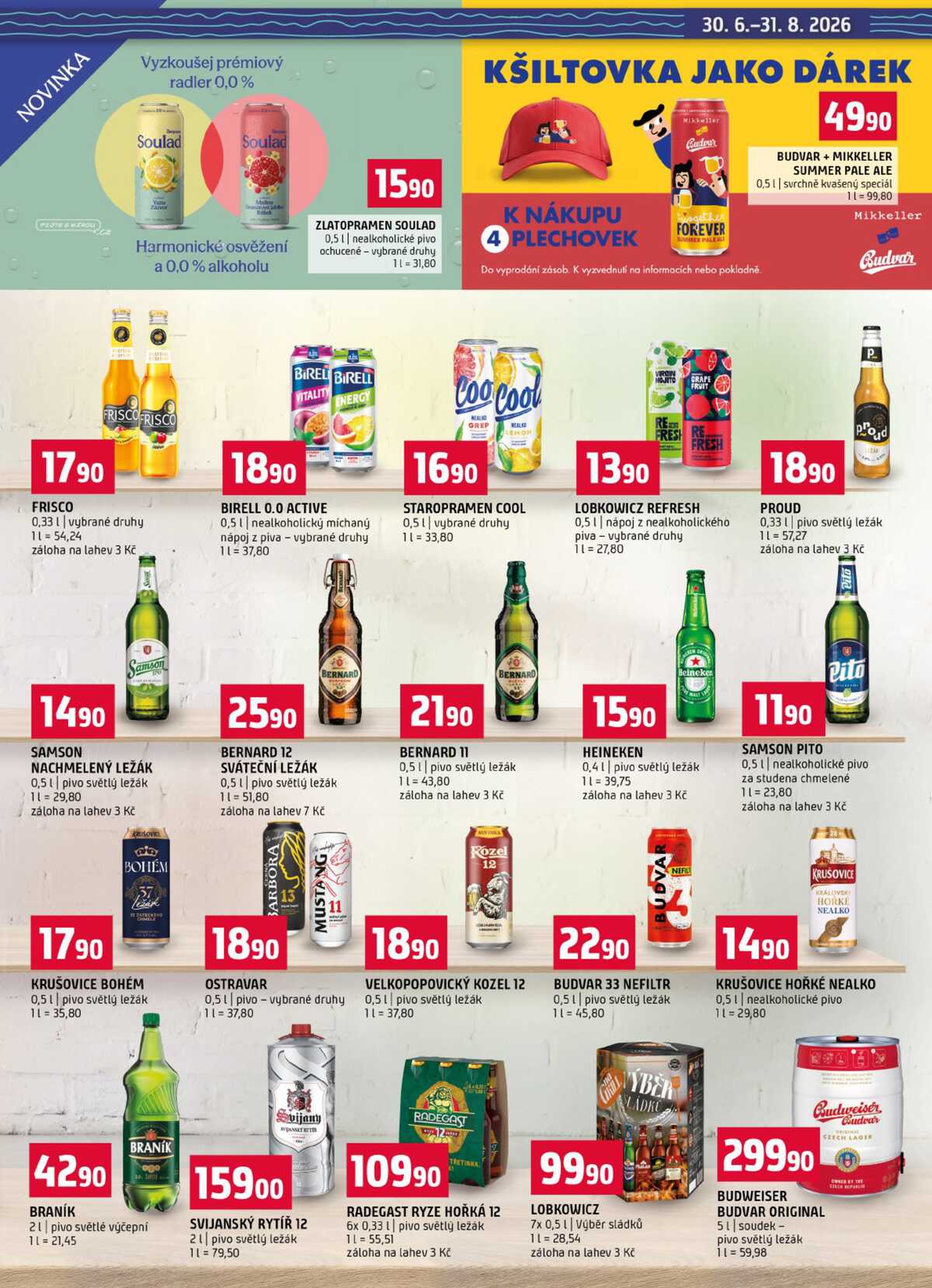 Terno České Budějovice, Třeboň, Trhové sviny, Bechyně, Týn nad Vltavou, Borovany od 1.7. do 7.7.2026 strana 20