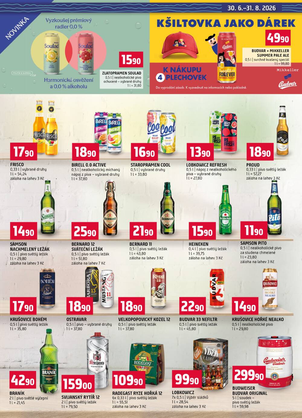 Leták Terno - Terno České Budějovice, Třeboň, Trhové sviny, Bechyně, Týn nad Vltavou, Borovany od 1.7. do 7.7.2026 - strana 20