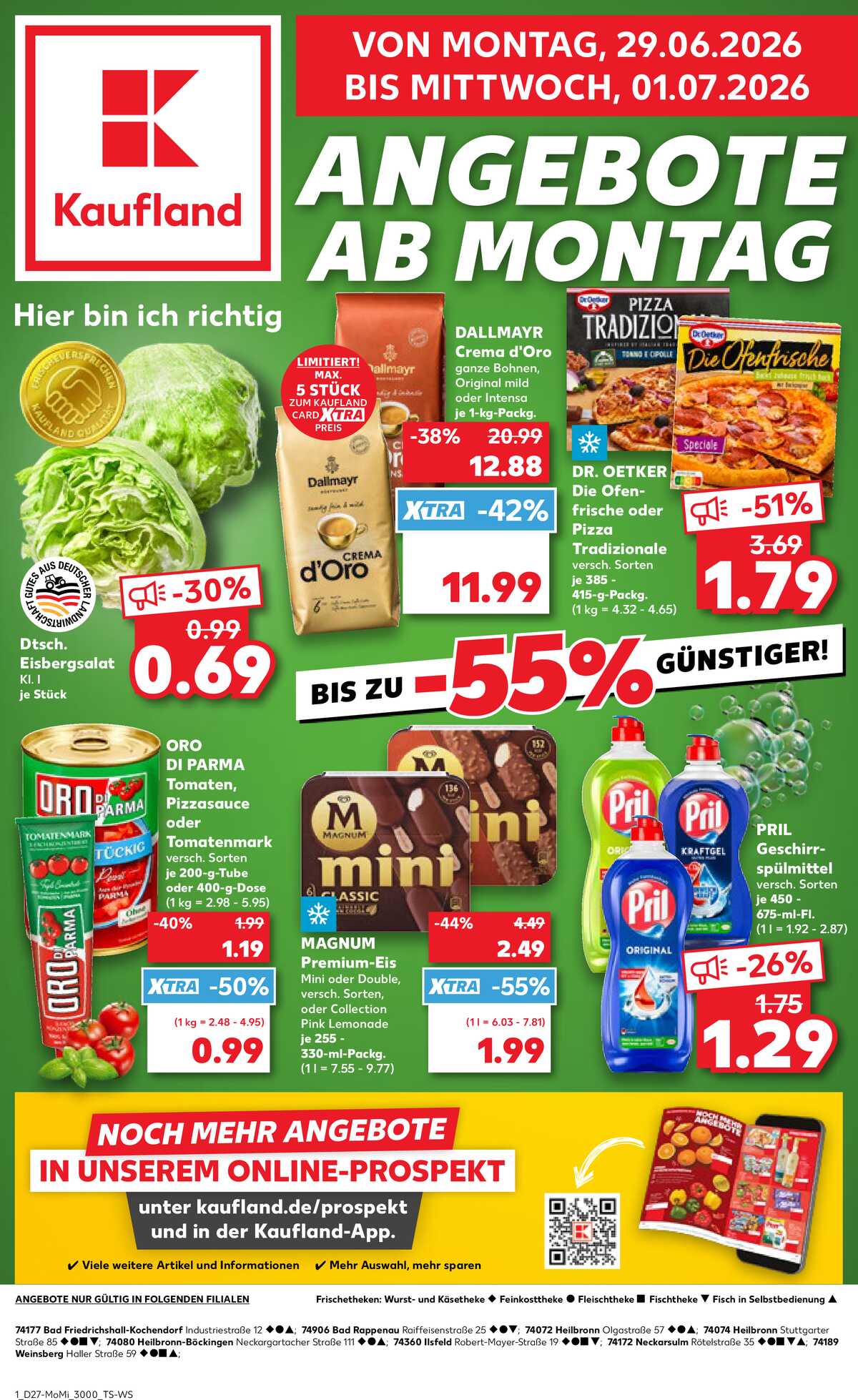 Leták Kaufland Německo 29.6.-1.7.2026 strana 1