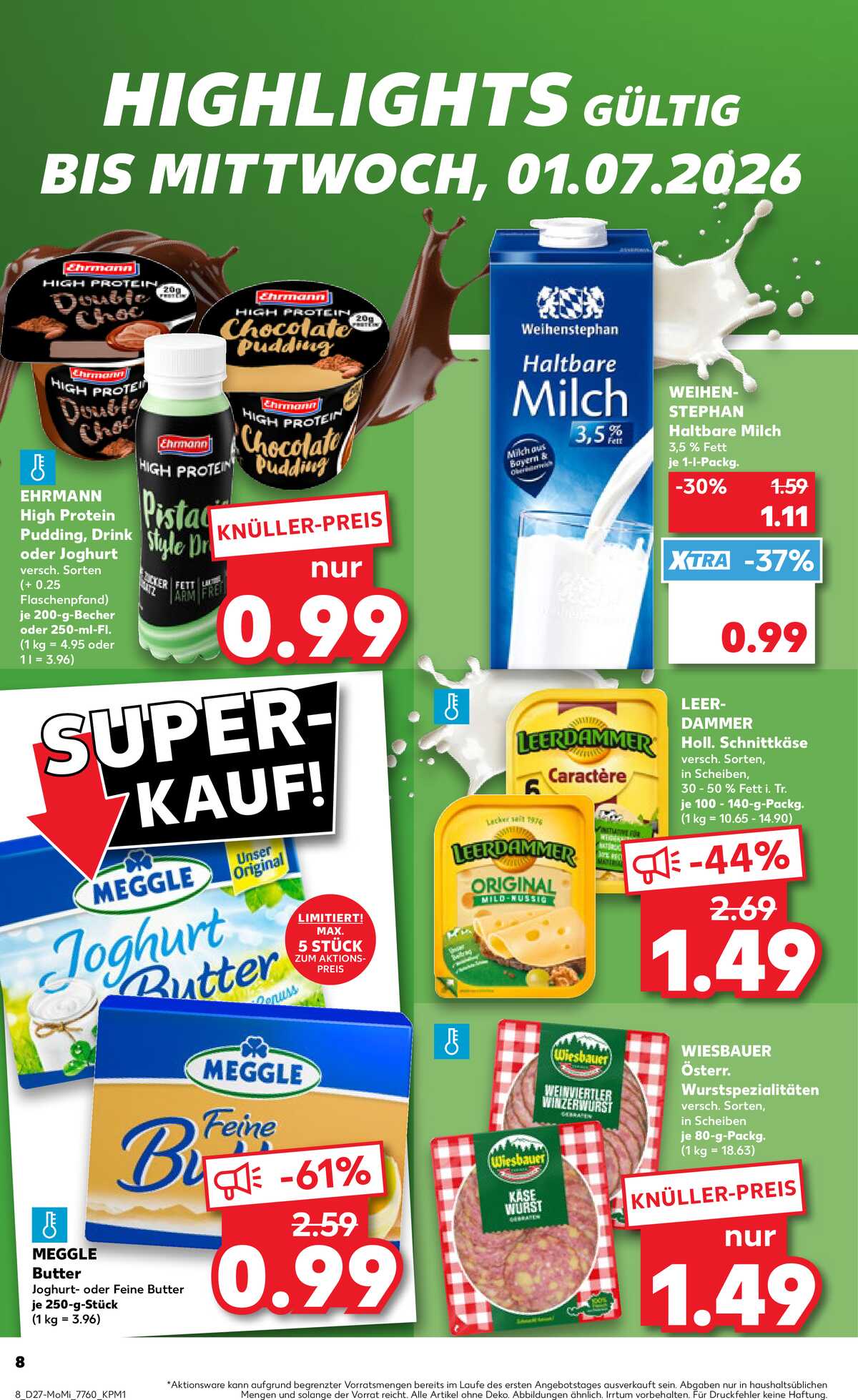 Leták Kaufland Německo 29.6.-1.7.2026 strana 8