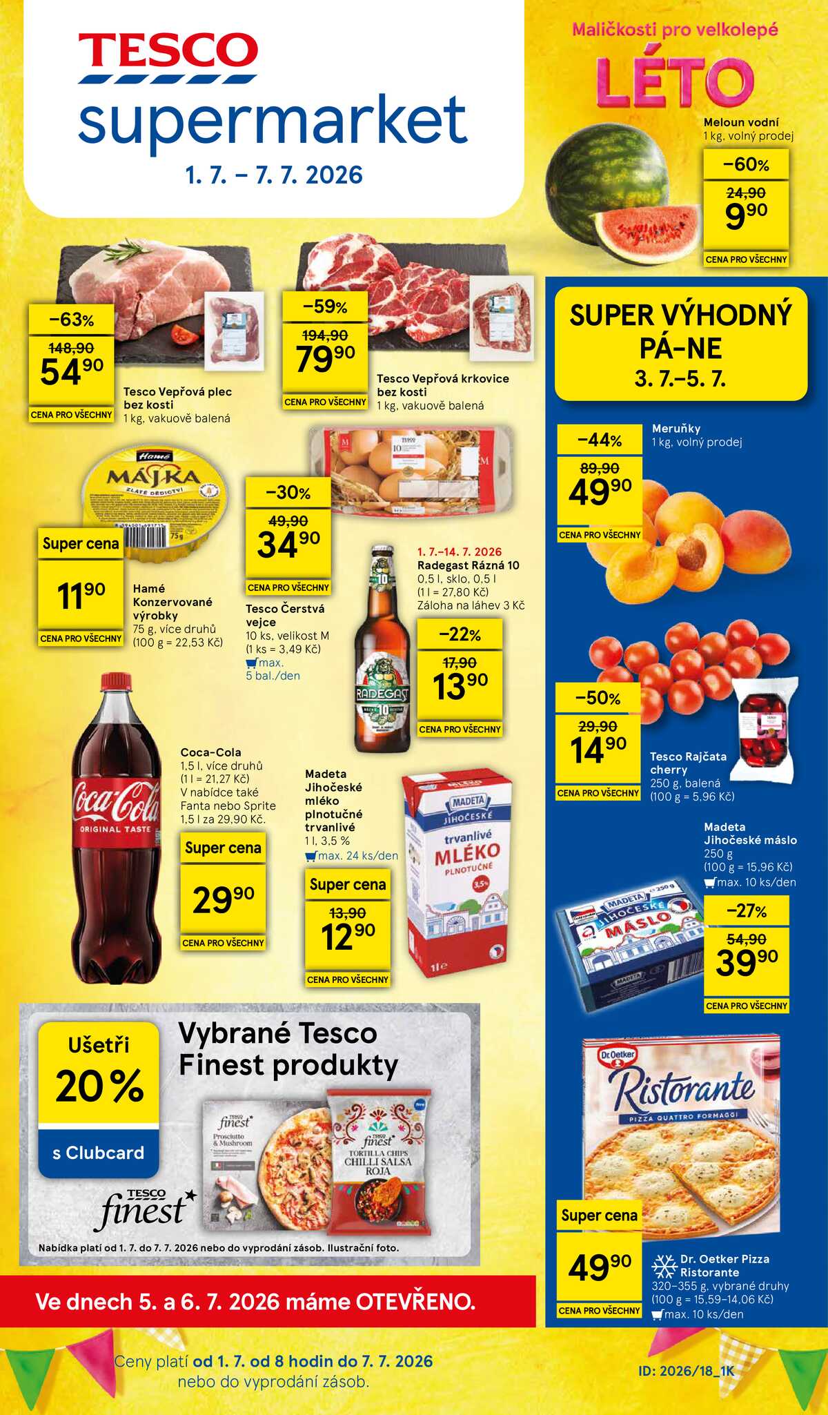 Tesco supermarkety od 1.7. do 7.7.2026 strana 1