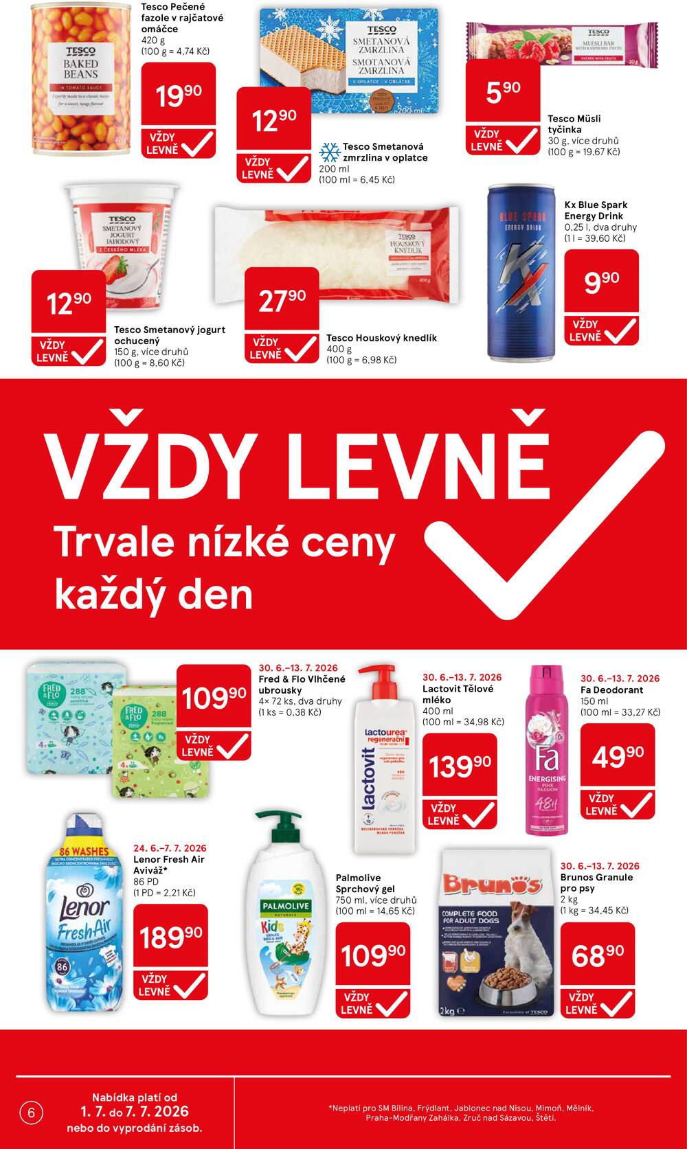 Tesco supermarkety od 1.7. do 7.7.2026