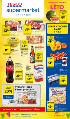 Tesco supermarkety od 1.7. do 7.7.2026