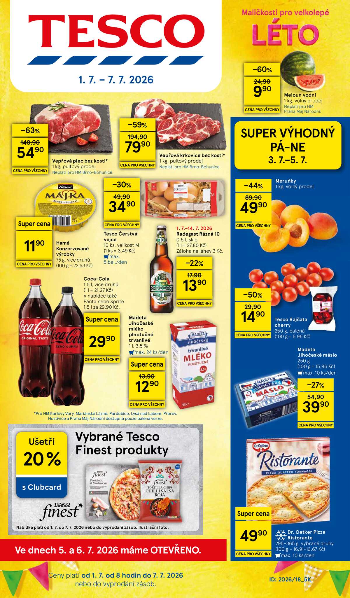 Tesco malé hypermarkety od 1.7. do 7.7.2026 strana 1