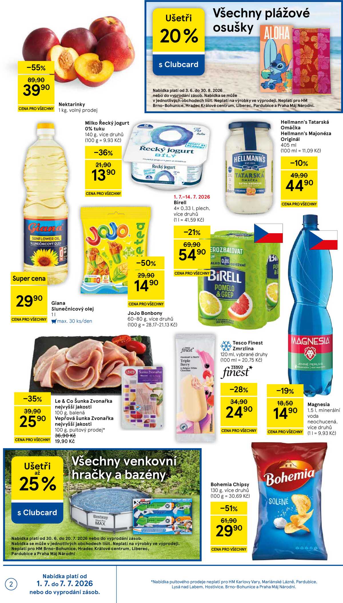 Tesco malé hypermarkety od 1.7. do 7.7.2026 strana 2