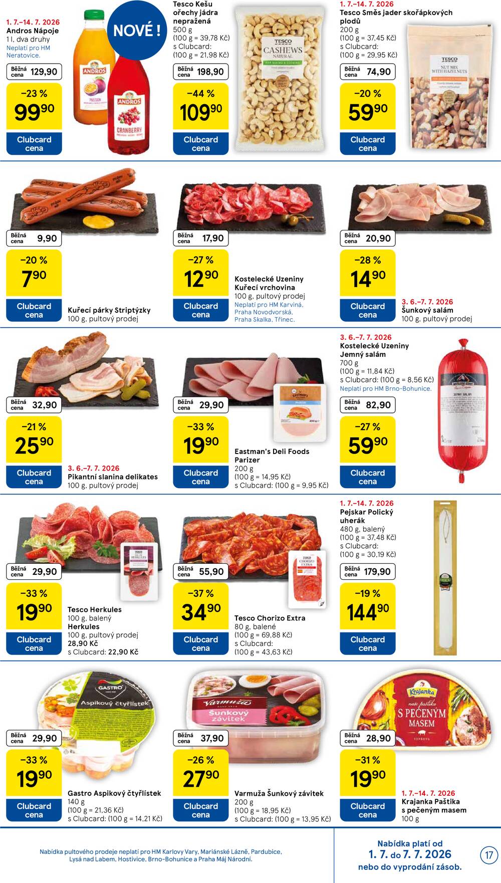 Tesco malé hypermarkety od 1.7. do 7.7.2026