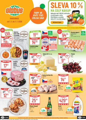 Akční leták Globus 1.7. - 7.7.2026 - Globus Pardubice