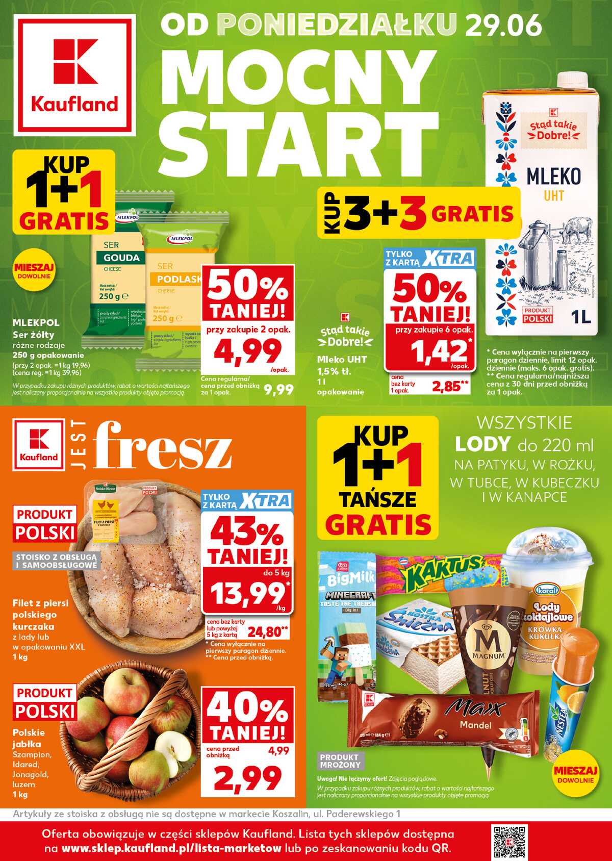 Leták Kaufland Polsko 29.6.-1.7.2026 - Silný start strana 1