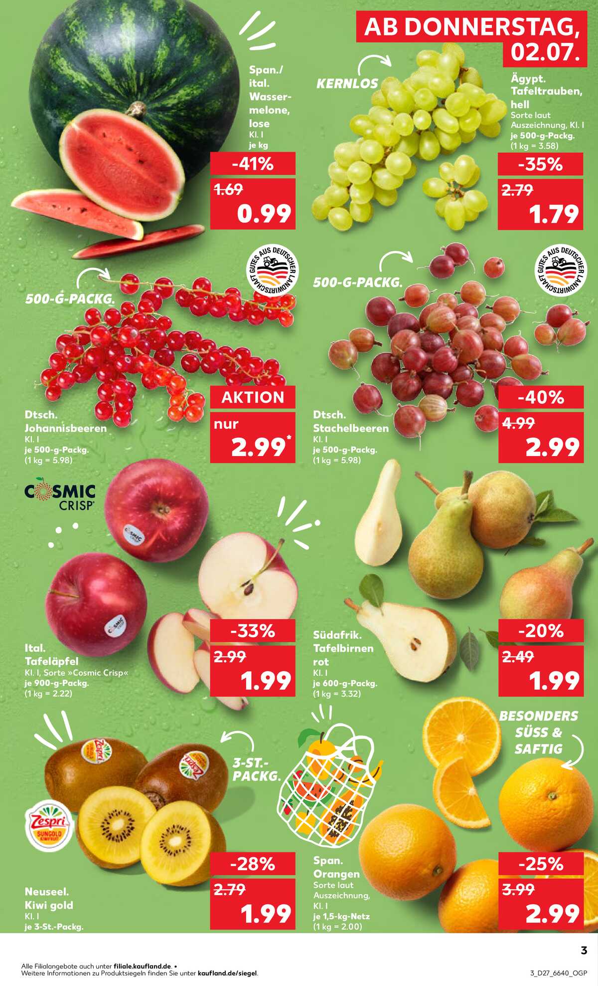 Leták Kaufland Německo 2.7.-8.7.2026 strana 3