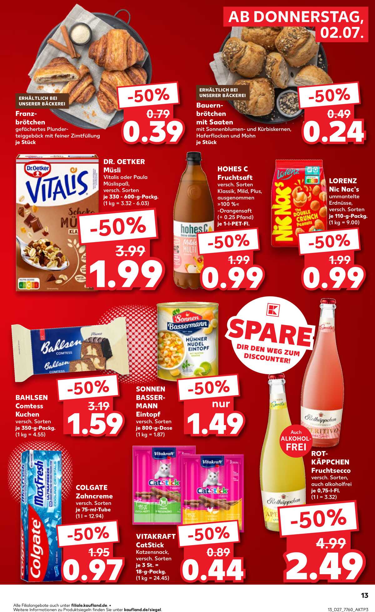 Leták Kaufland Německo 2.7.-8.7.2026 strana 13