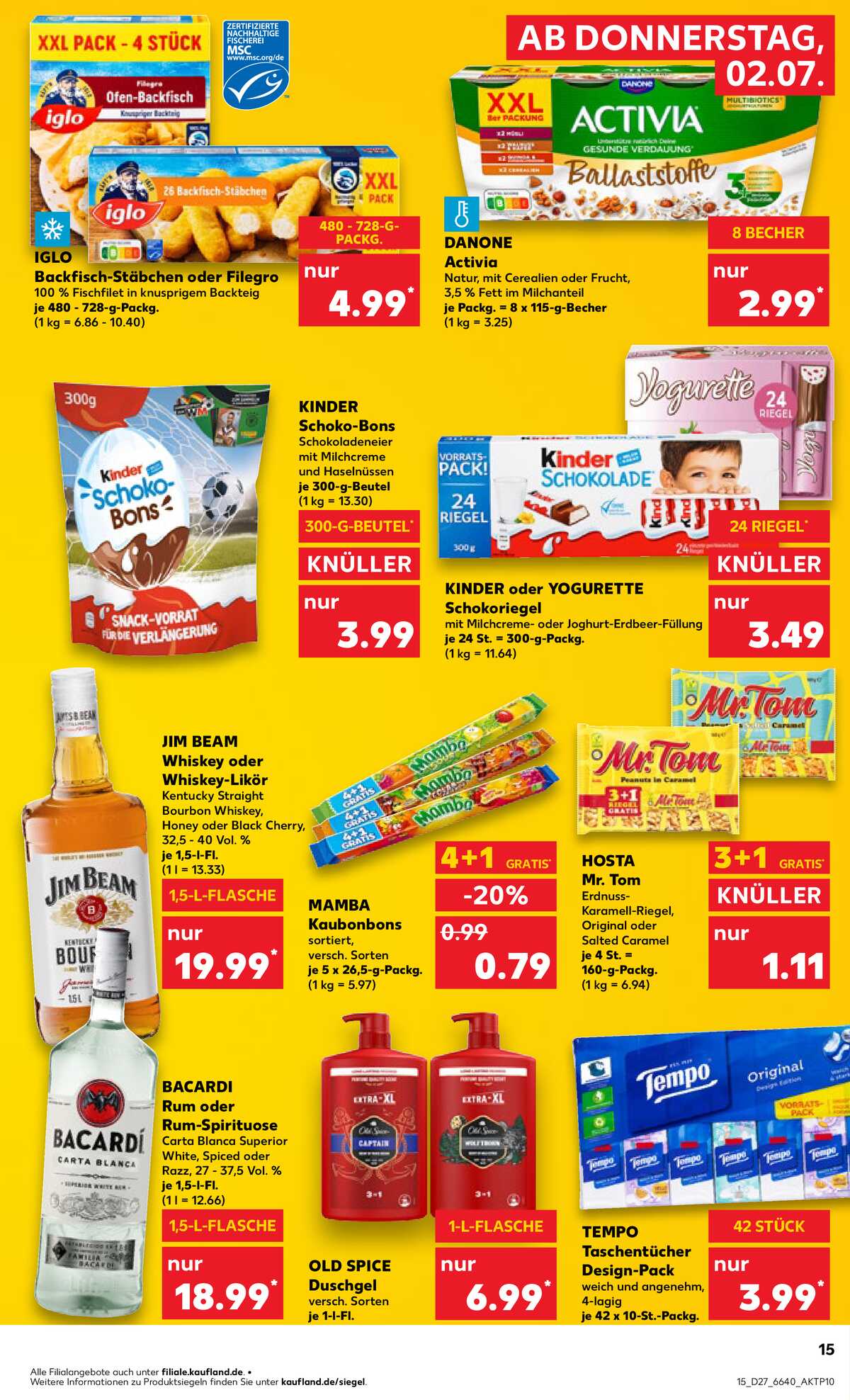 Leták Kaufland Německo 2.7.-8.7.2026 strana 15