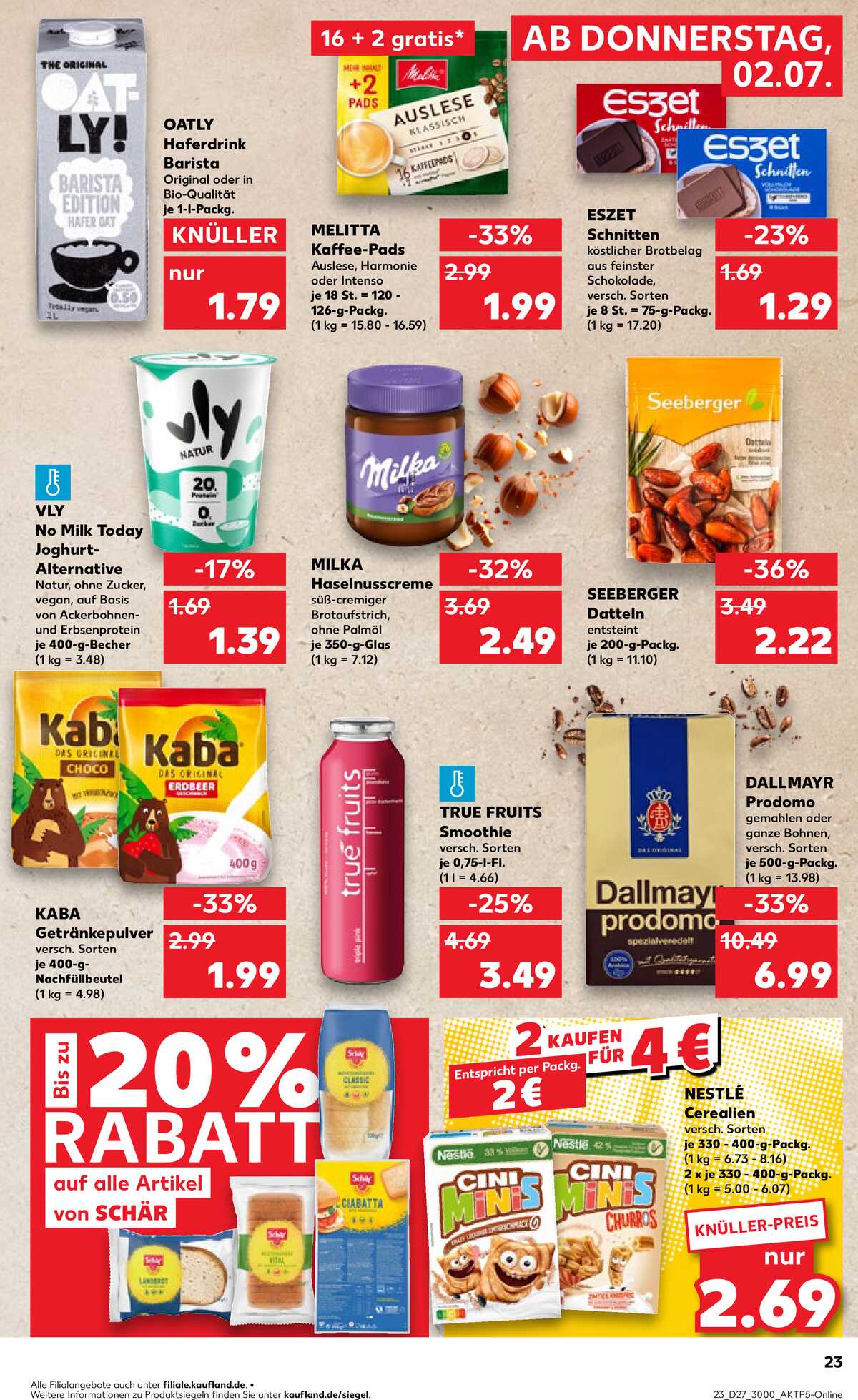 Leták Kaufland Německo 2.7.-8.7.2026 strana 23