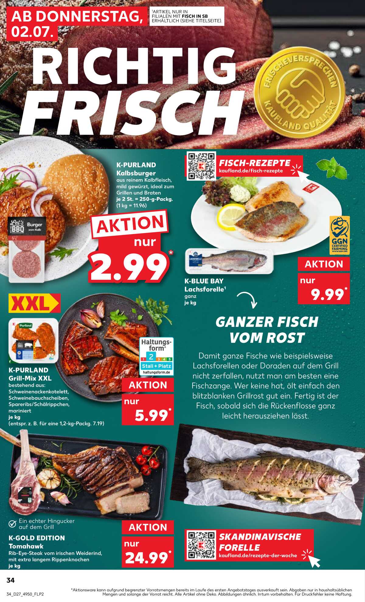 Leták Kaufland Německo 2.7.-8.7.2026 strana 34