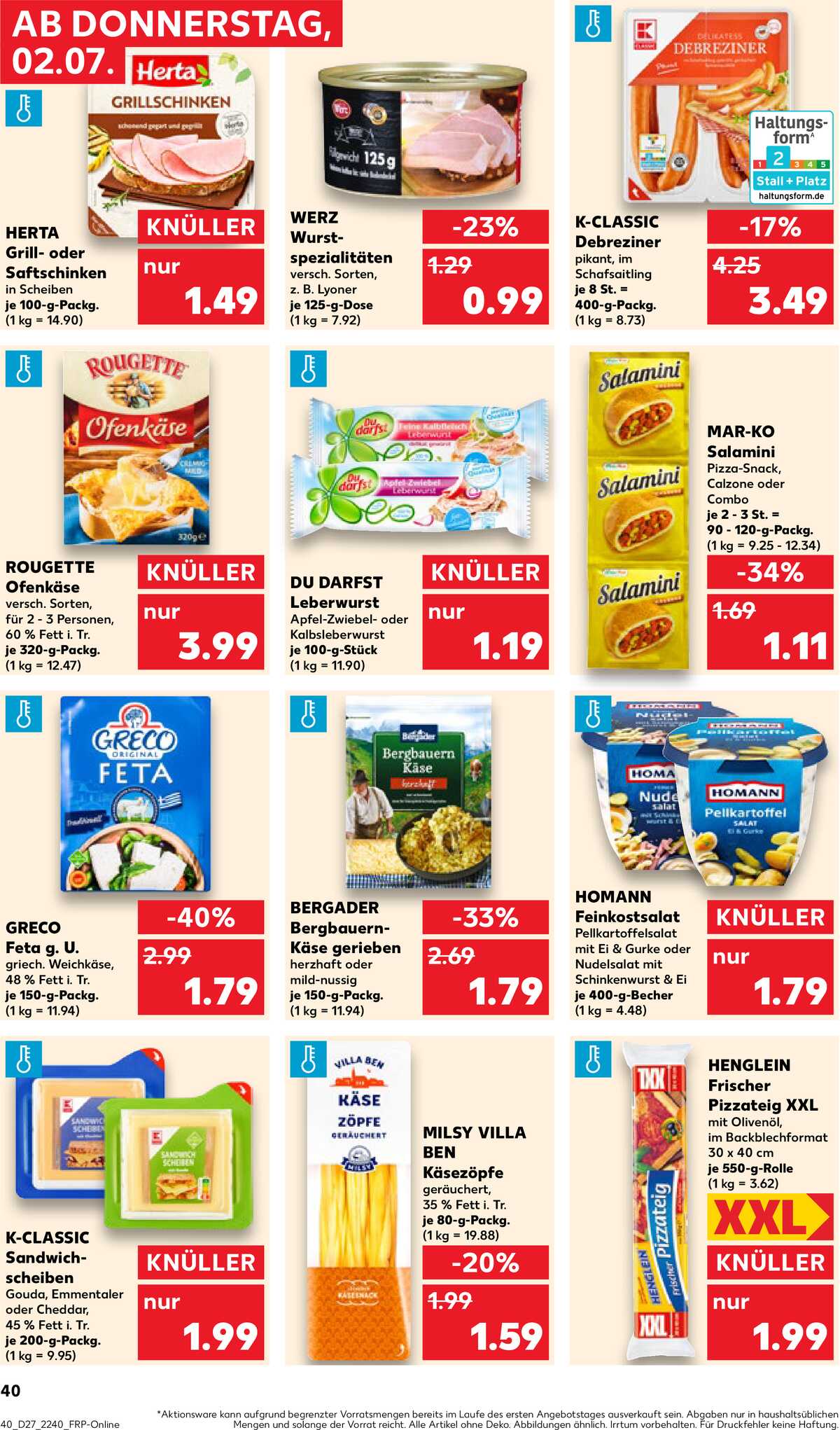 Leták Kaufland Německo 2.7.-8.7.2026 strana 38