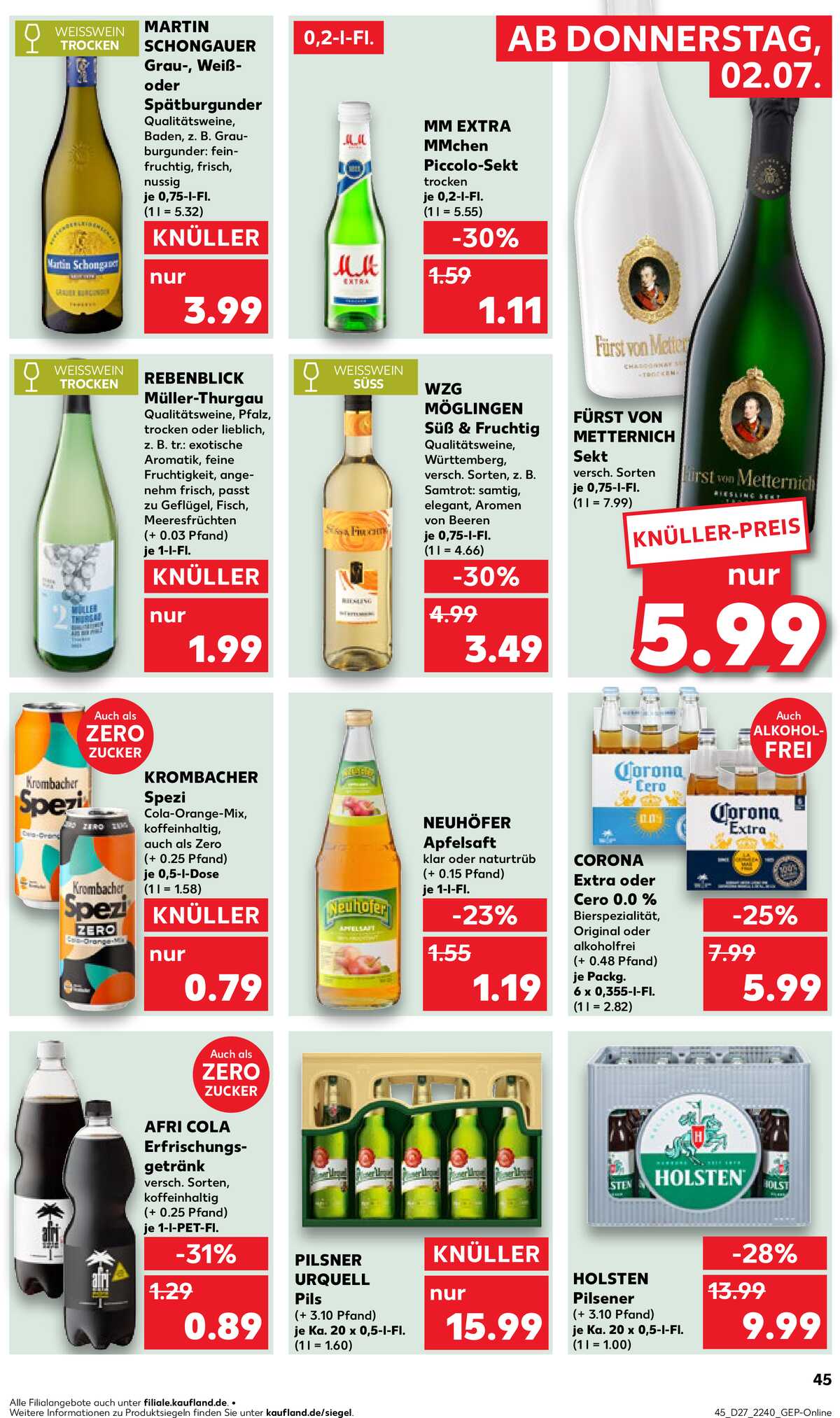 Leták Kaufland Německo 2.7.-8.7.2026 strana 43