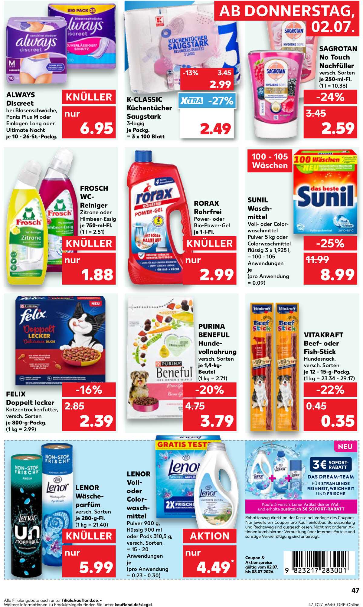 Leták Kaufland Německo 2.7.-8.7.2026 strana 45