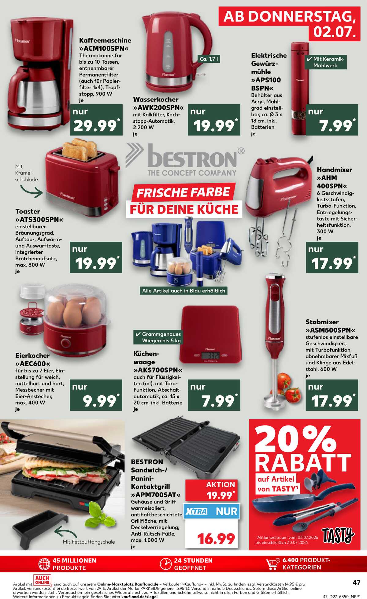 Leták Kaufland Německo 2.7.-8.7.2026 strana 47