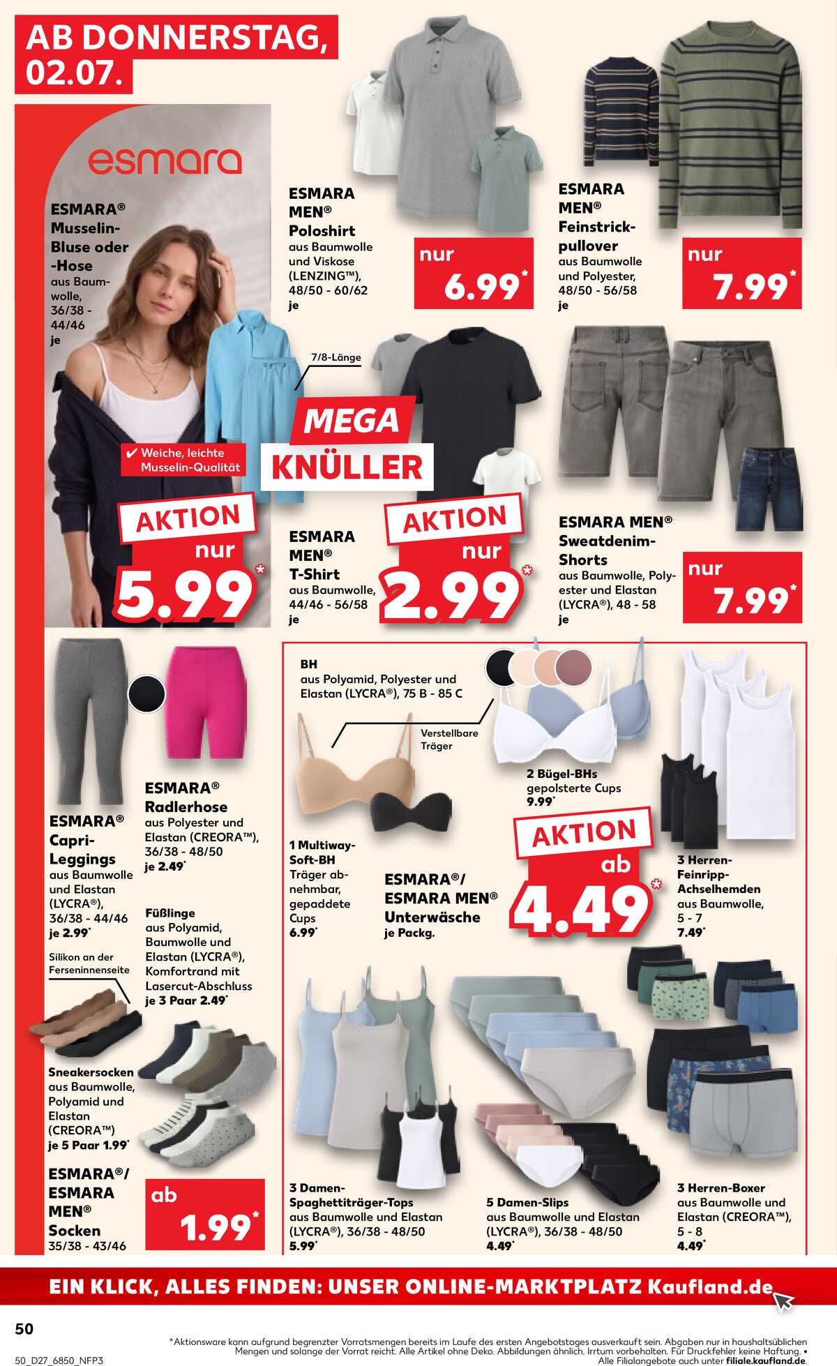 Leták Kaufland Německo 2.7.-8.7.2026 strana 50