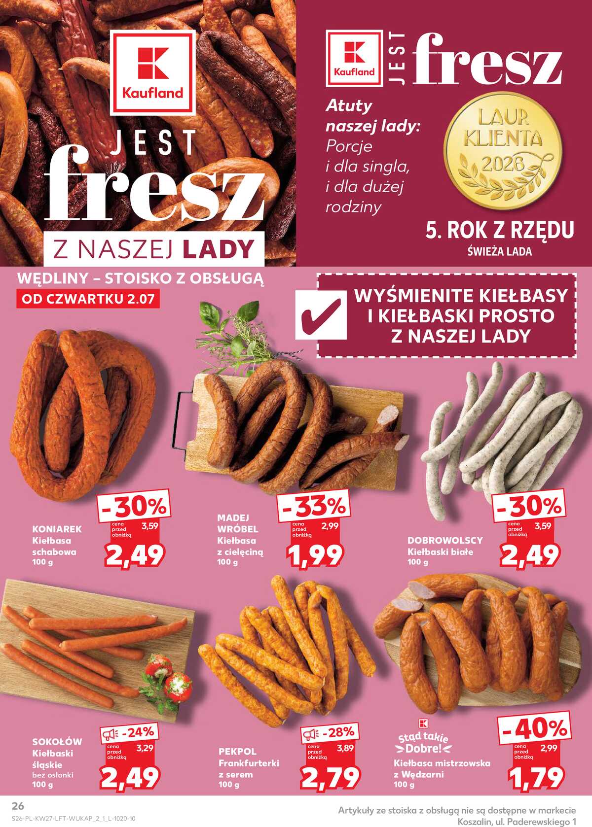 Leták Kaufland Polsko 2.7.-8.7.2026 - Týdenní zpravodaj strana 26