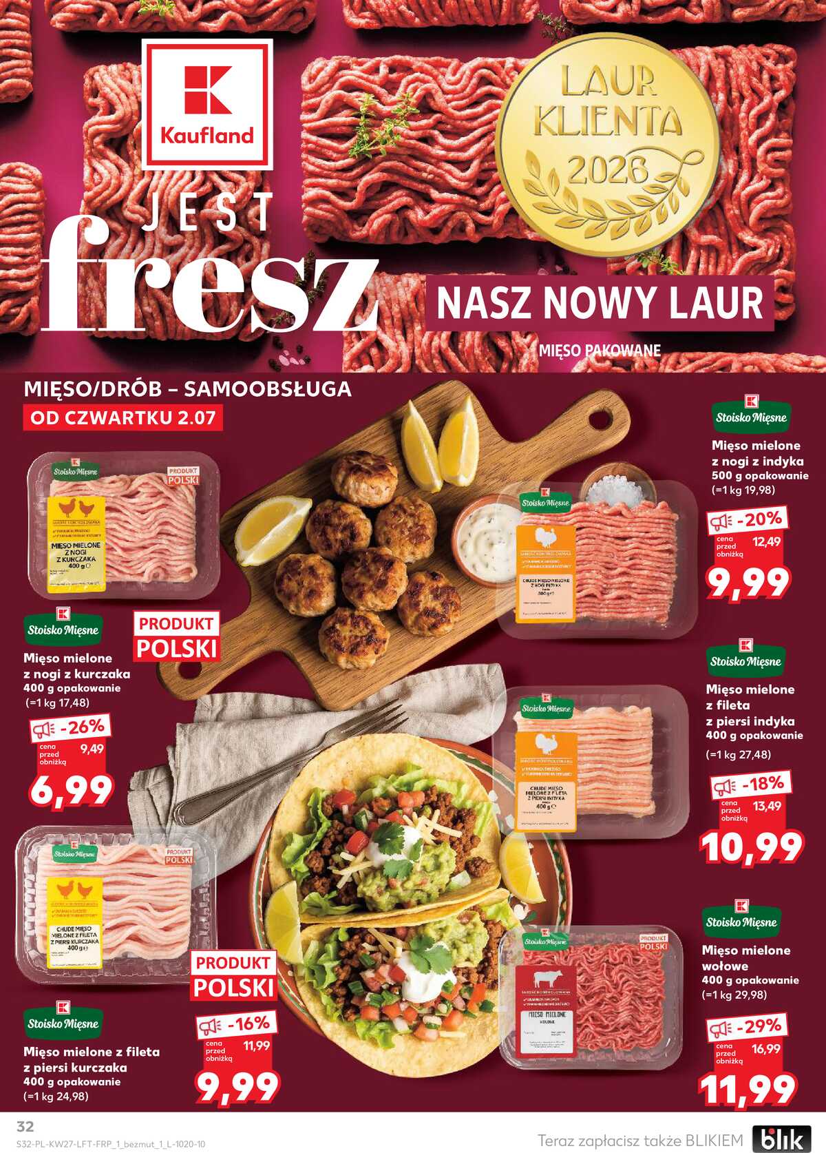 Leták Kaufland Polsko 2.7.-8.7.2026 - Týdenní zpravodaj strana 32