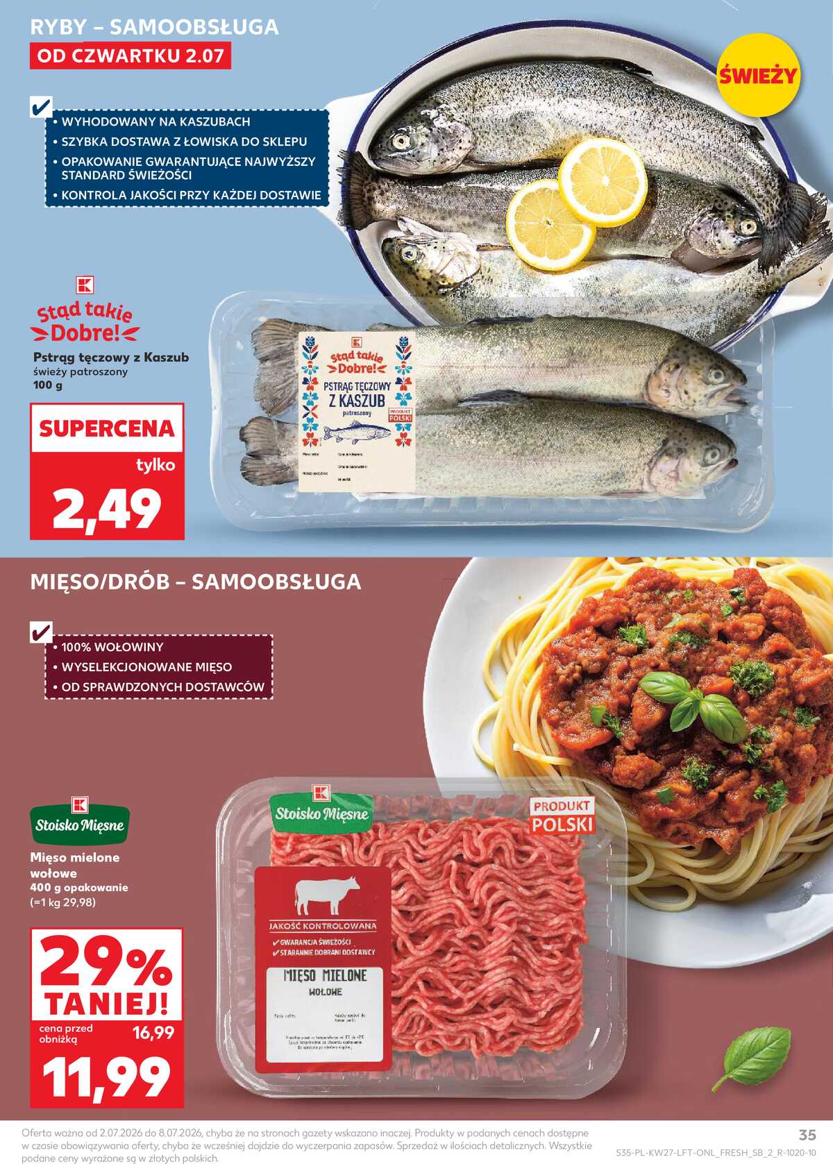 Leták Kaufland Polsko 2.7.-8.7.2026 - Týdenní zpravodaj strana 35