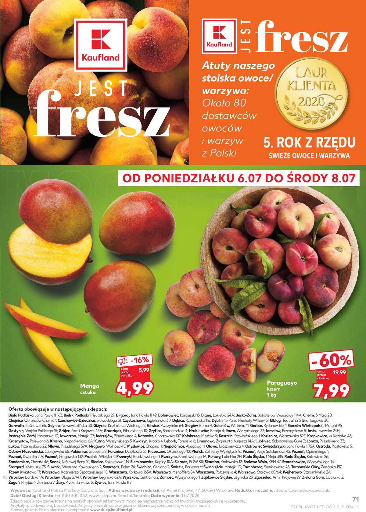 Leták Kaufland Polsko 2.7.-8.7.2026 - Týdenní zpravodaj strana 71