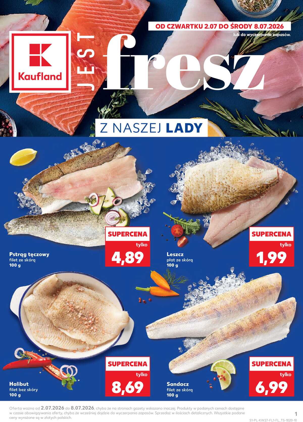 Leták Kaufland Polsko 2.7.-8.7.2026 - Ryby z našeho pultu strana 1