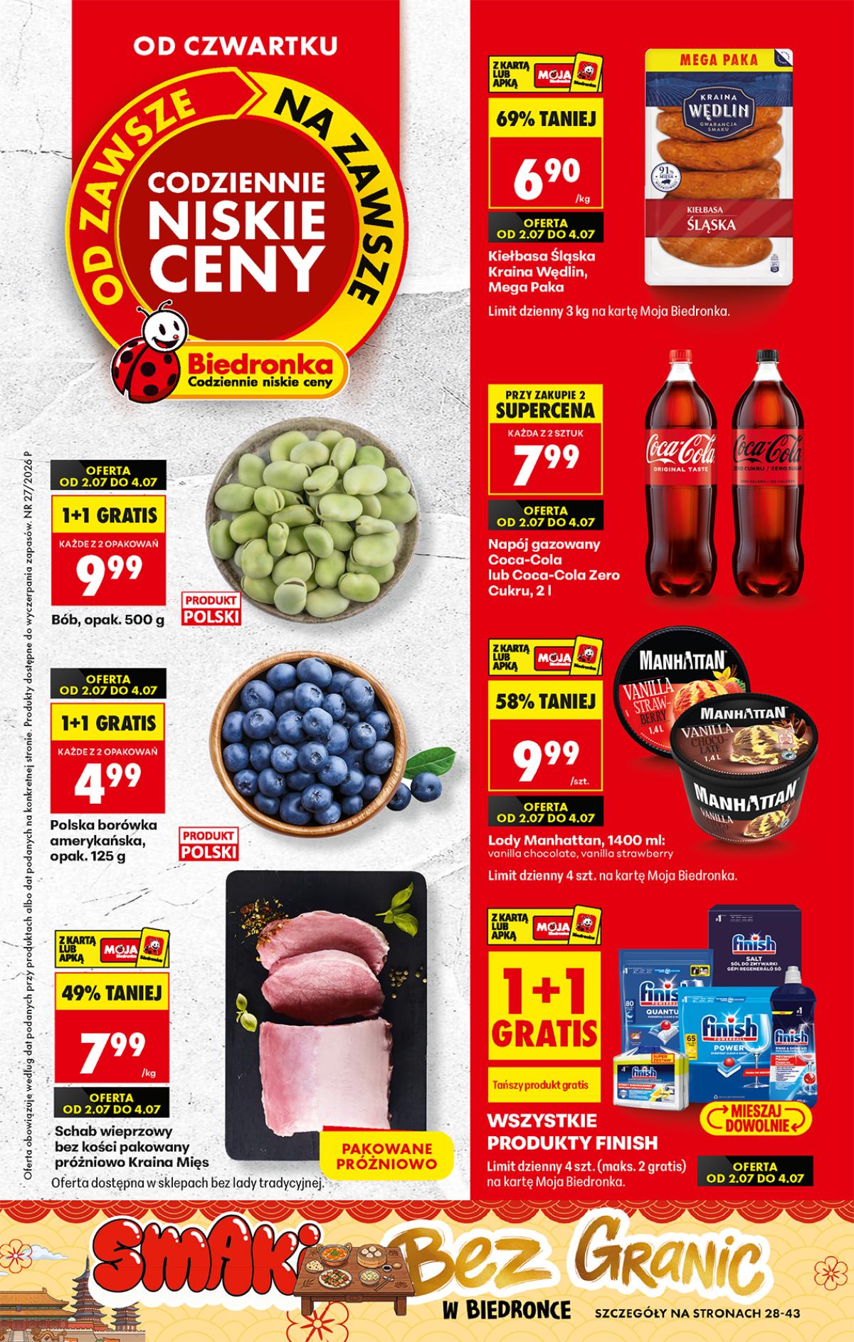Leták Biedronka Polsko 2.7.-8.7.2026 strana 1