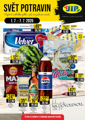 JIP Cash &amp;amp; Carry Brno, Praha, Ostrava, Jilemnice, Pardubice, Ostrava, Karlovy Vary, Olomouc a Zlín od 1.7. do 7.7.2026