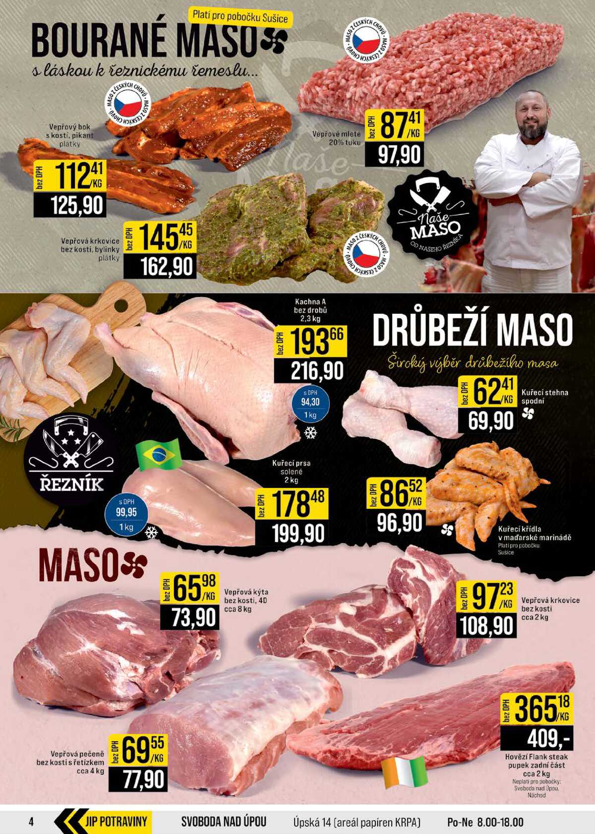 JIP Cash & Carry České Budějovice, Most, Náchod, Polička, Sušice a Svoboda nad Úpou od 1.7. do 7.7.2026 strana 4