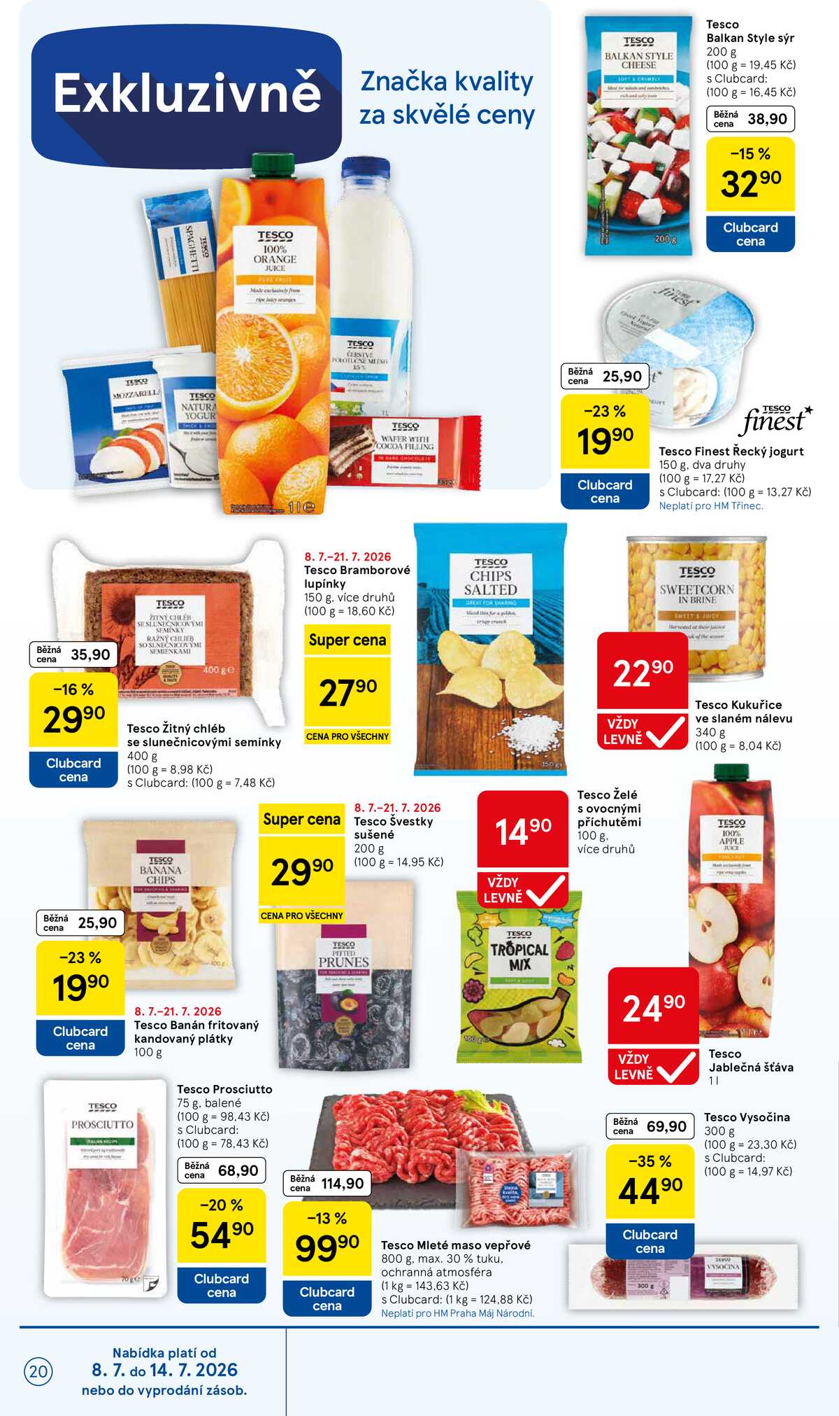 Tesco malé hypermarkety od 8.7. do 14.7.2026 strana 20