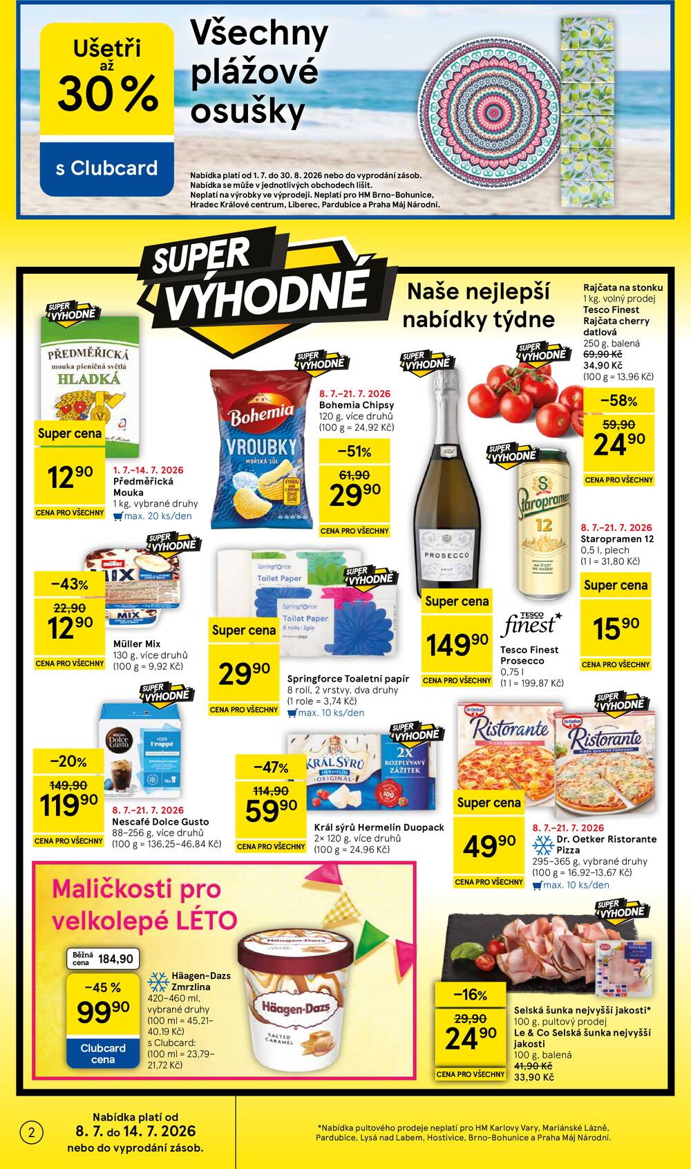 Tesco malé hypermarkety od 8.7. do 14.7.2026