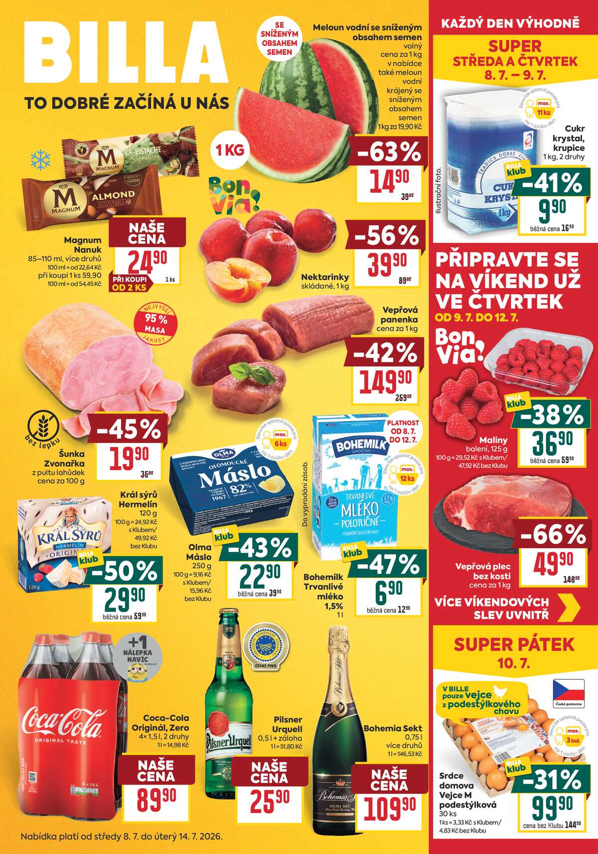 BILLA malý leták od 8.7. do 14.7.2026 strana 1