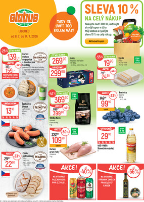 Akční leták Globus 8.7. - 14.7.2026 - Globus Liberec