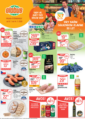 Akční leták Globus 8.7. - 14.7.2026 - Globus Praha - Štěrboholy