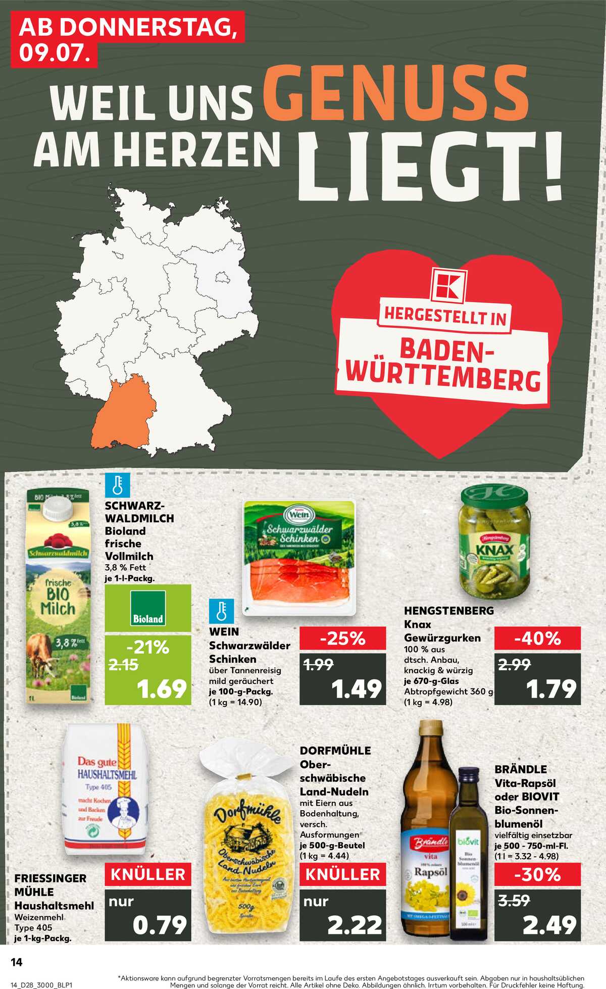 Leták Kaufland Německo 9.7.-15.7.2026 strana 14