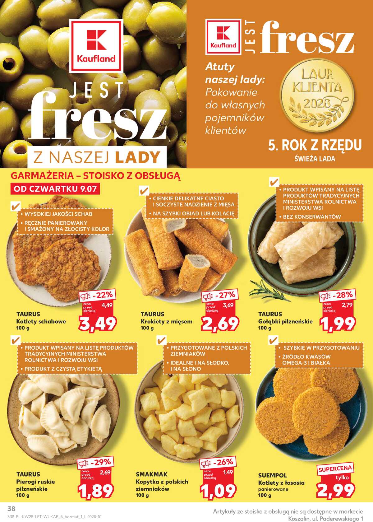 Leták Kaufland Polsko 9.7.-15.7.2026 - Týdenní zpravodaj strana 38