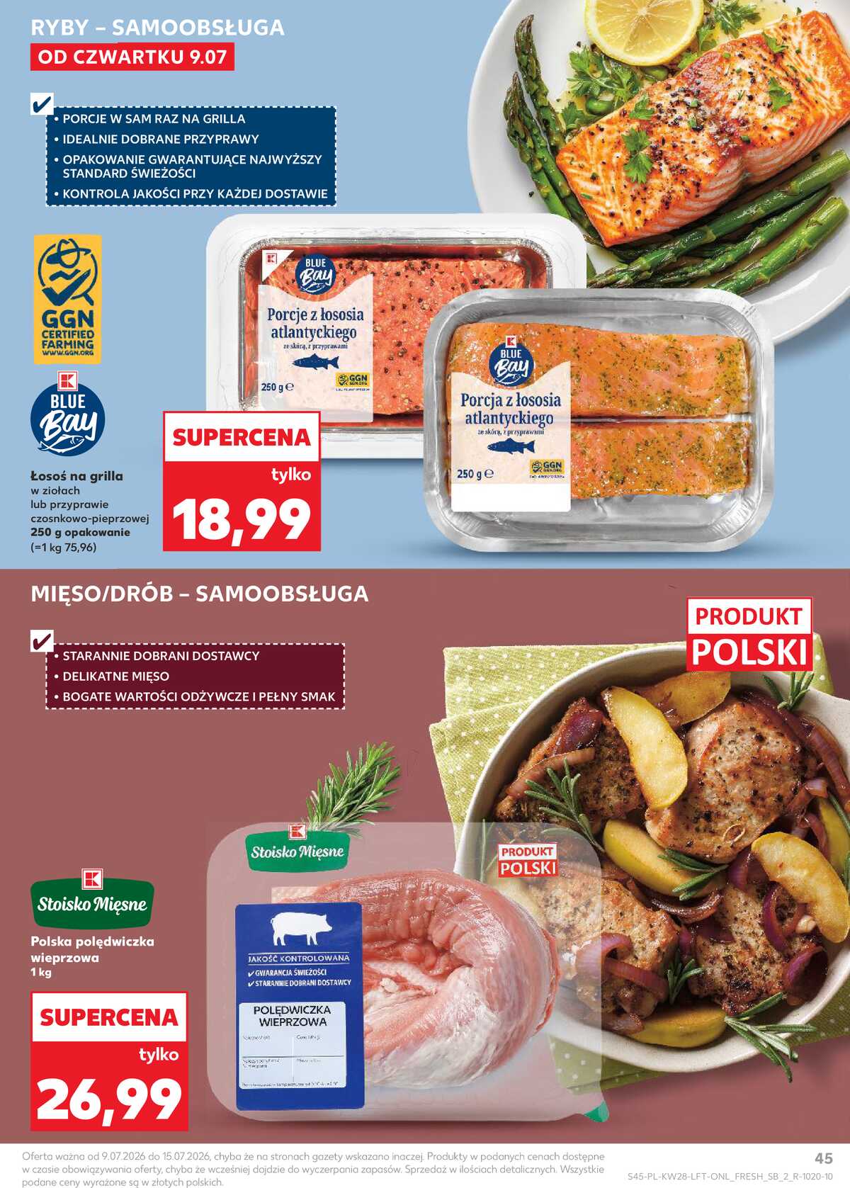 Leták Kaufland Polsko 9.7.-15.7.2026 - Týdenní zpravodaj strana 45