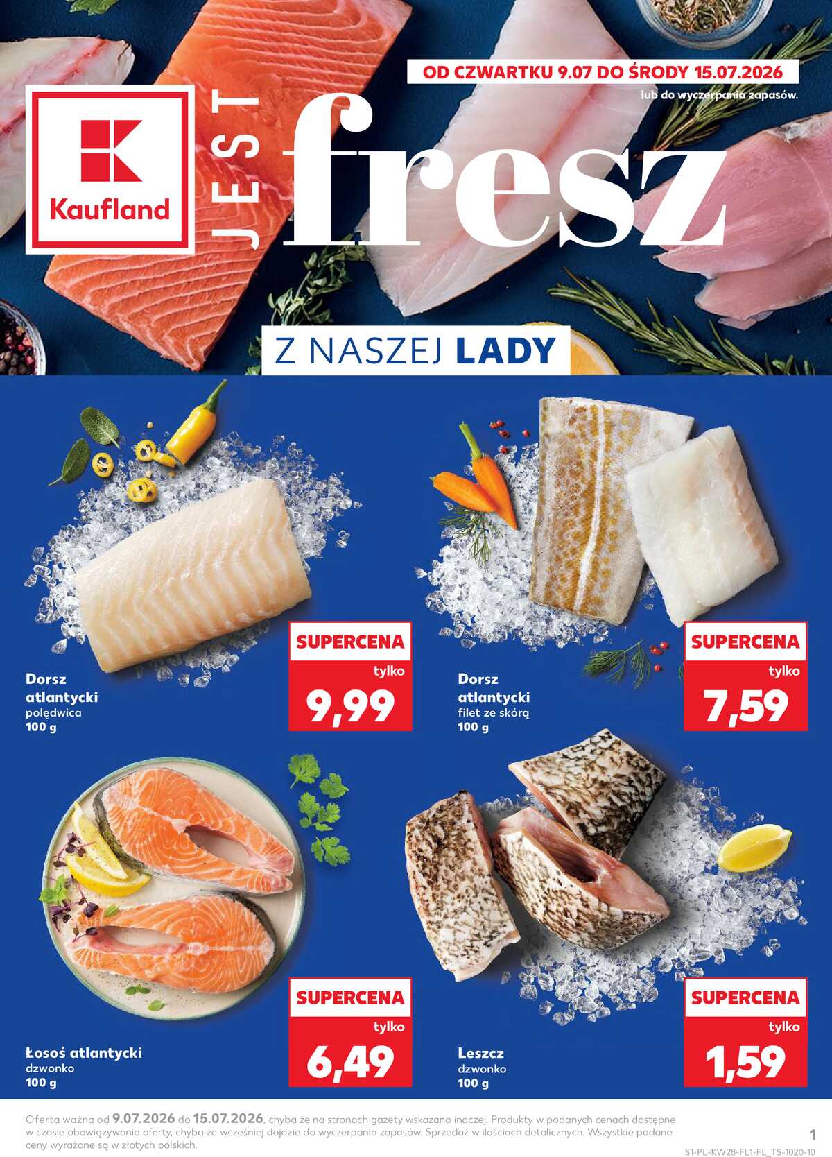 Leták Kaufland Polsko 9.7.-15.7.2026 - Ryby z našeho pultu strana 1