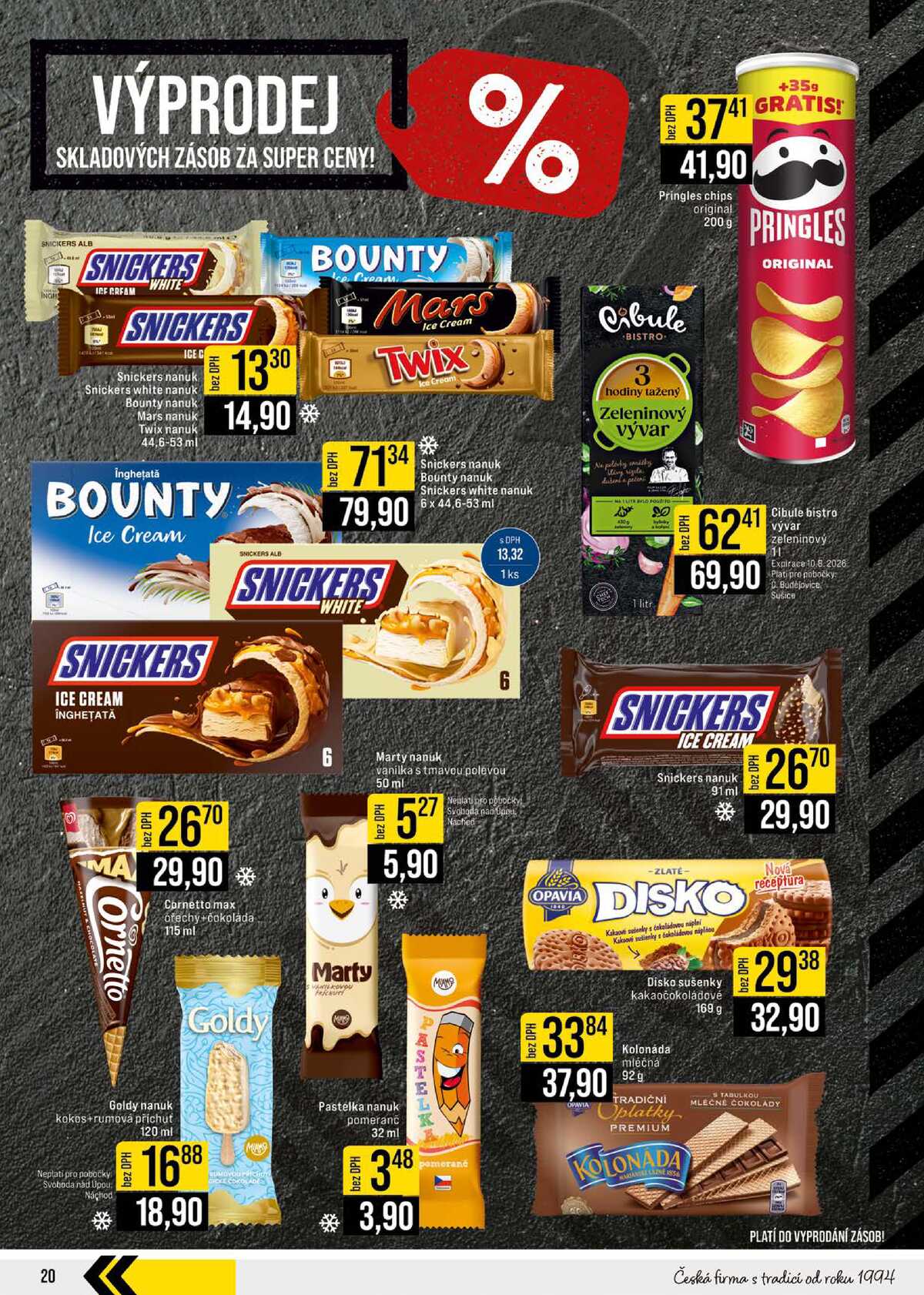 JIP Cash & Carry České Budějovice, Most, Náchod, Polička, Sušice a Svoboda nad Úpou od 8.7. do 14.7.2026 strana 20