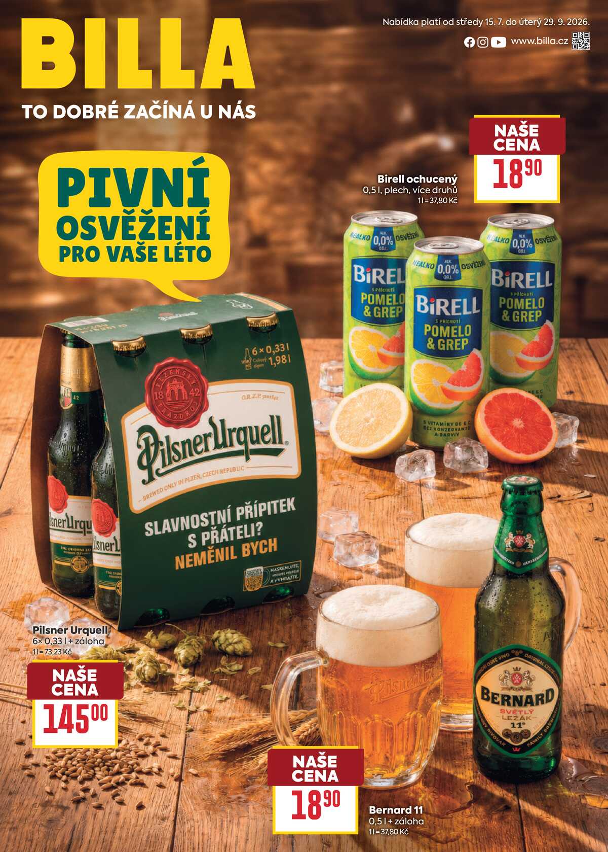 Billa katalog Pivo od 15.7. do 29.9.2026 strana 1