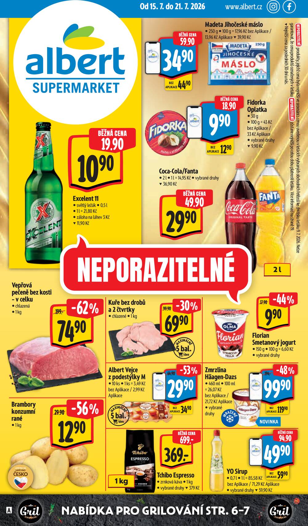 Leták Albert - Albert Supermarket od 15.7. do 21.7.2026 - strana 1 Leták Albert - Albert Supermarket od 15.7. do 21.7.2026 - strana 1