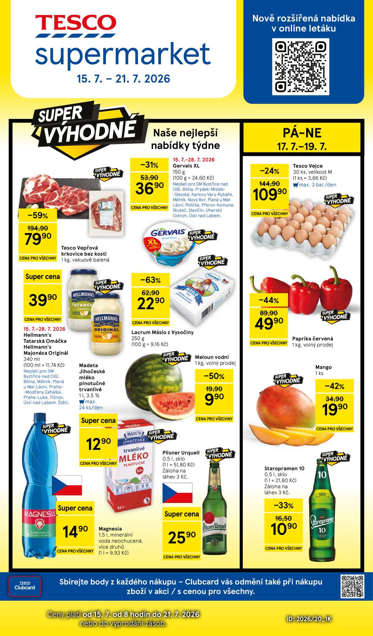 Tesco supermarkety od 15.7. do 21.7.2026 strana 1