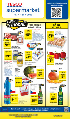 Tesco supermarkety od 15.7. do 21.7.2026