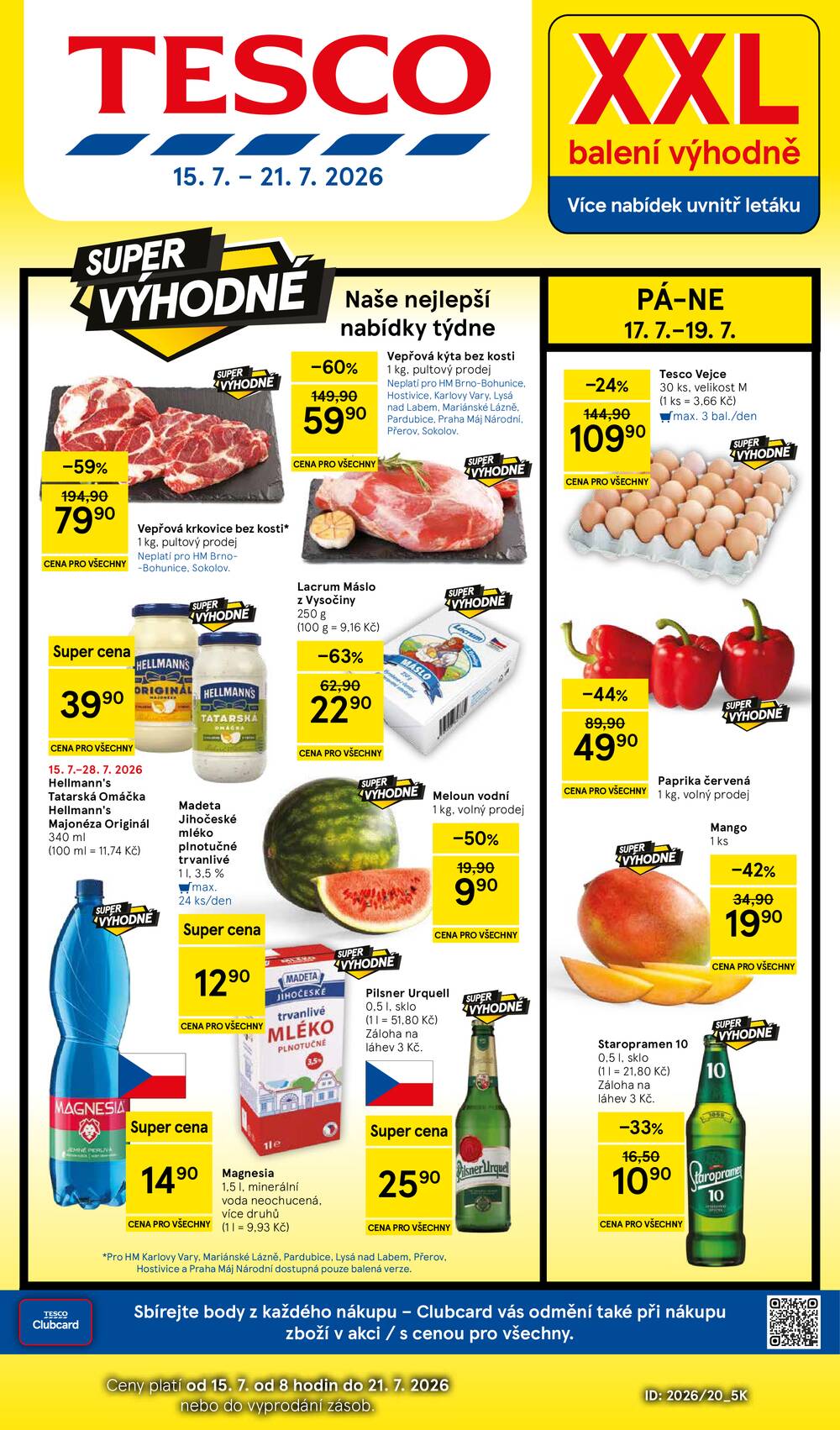 Tesco malé hypermarkety od 15.7. do 21.7.2026