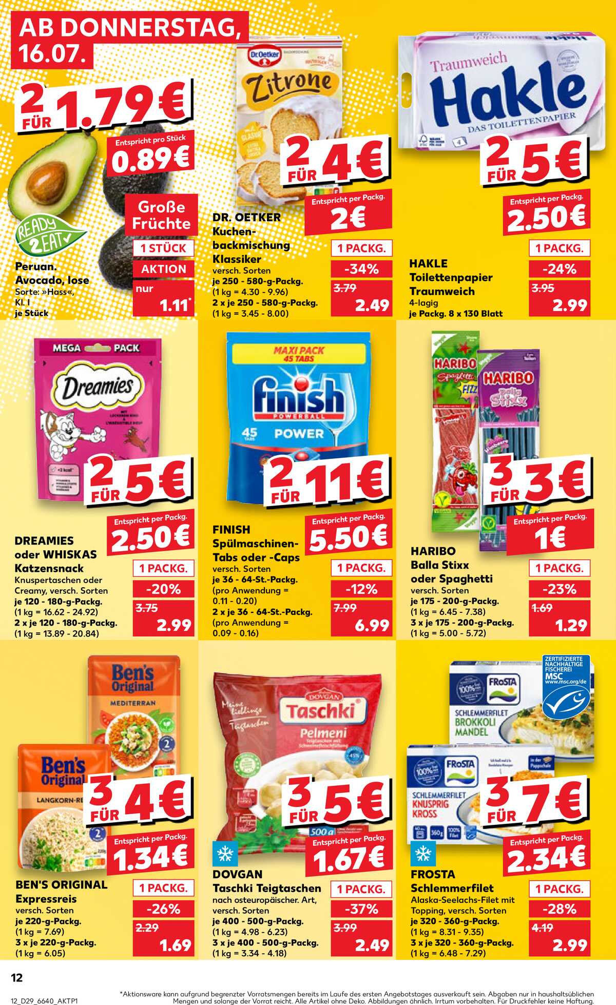 Leták Kaufland Německo 16.7.-22.7.2026 strana 12
