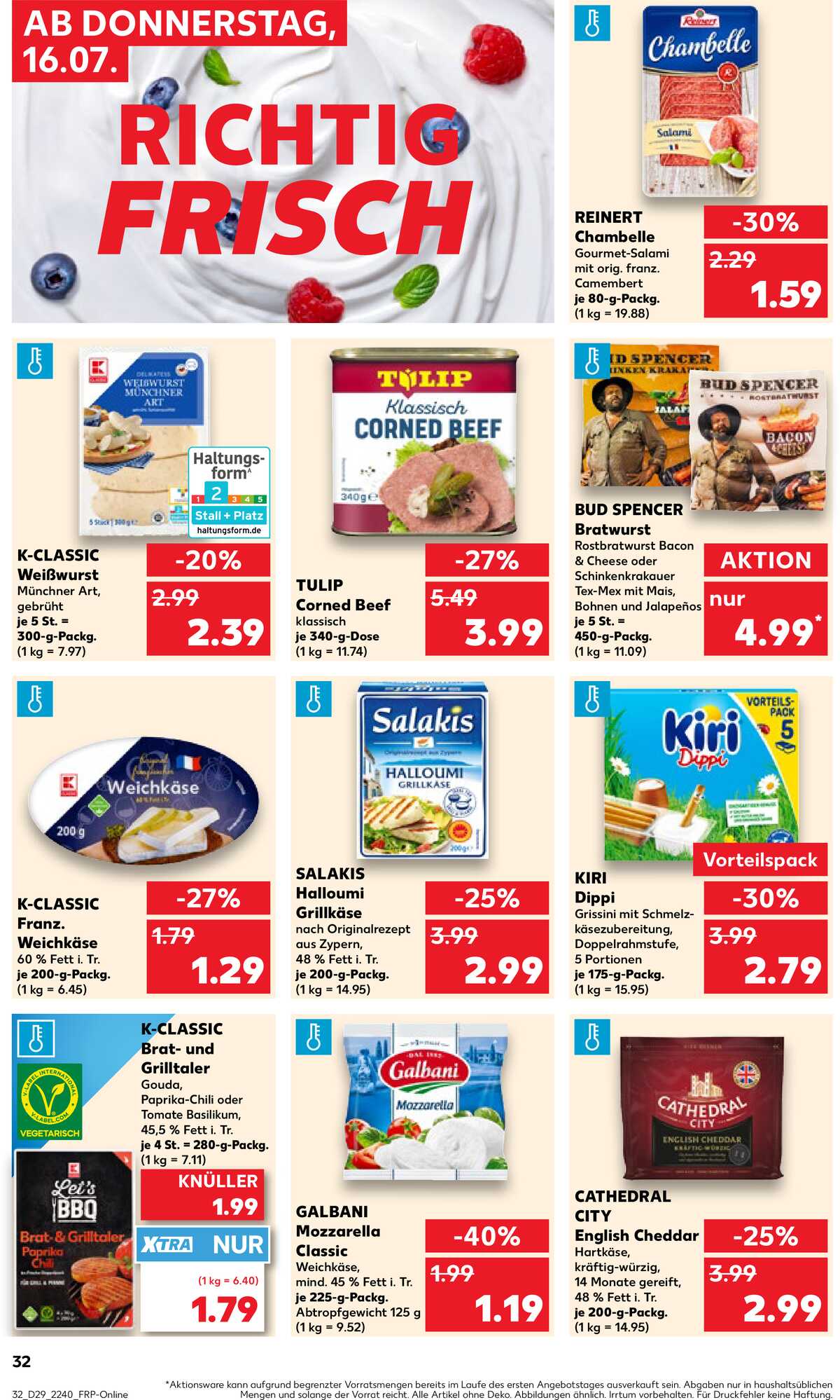 Leták Kaufland Německo 16.7.-22.7.2026 strana 32
