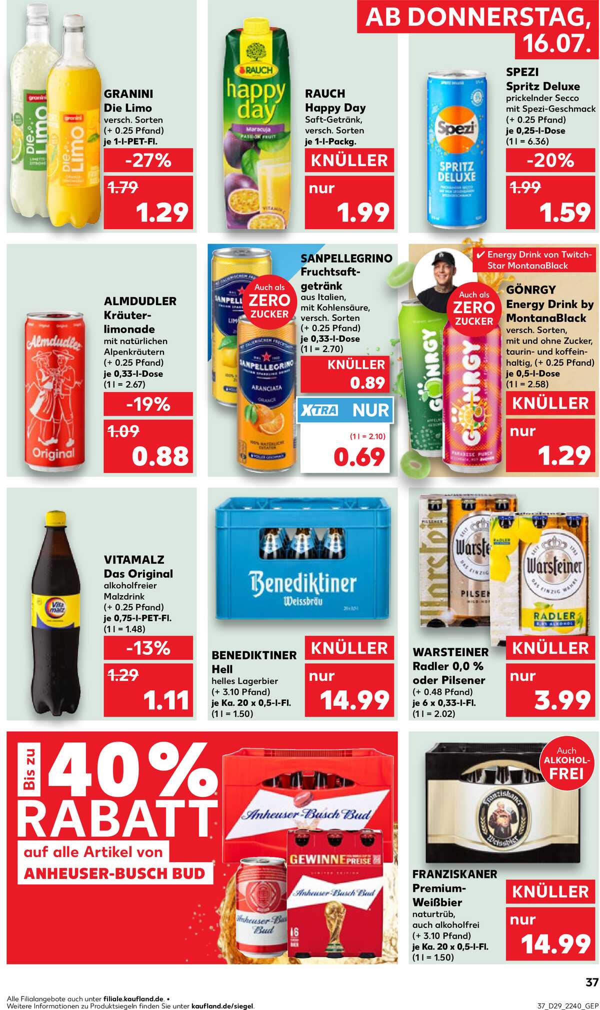Leták Kaufland Německo 16.7.-22.7.2026 strana 37